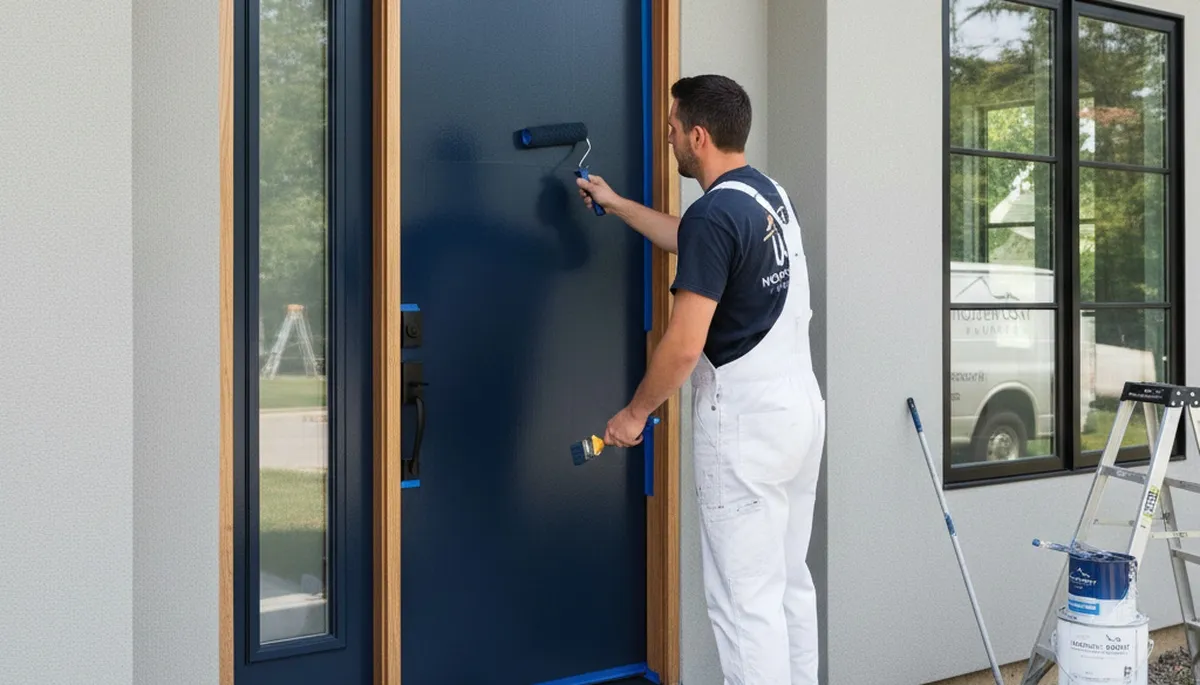 Professional door painting in Modesto, CA by expert residential painters for lasting curb appeal