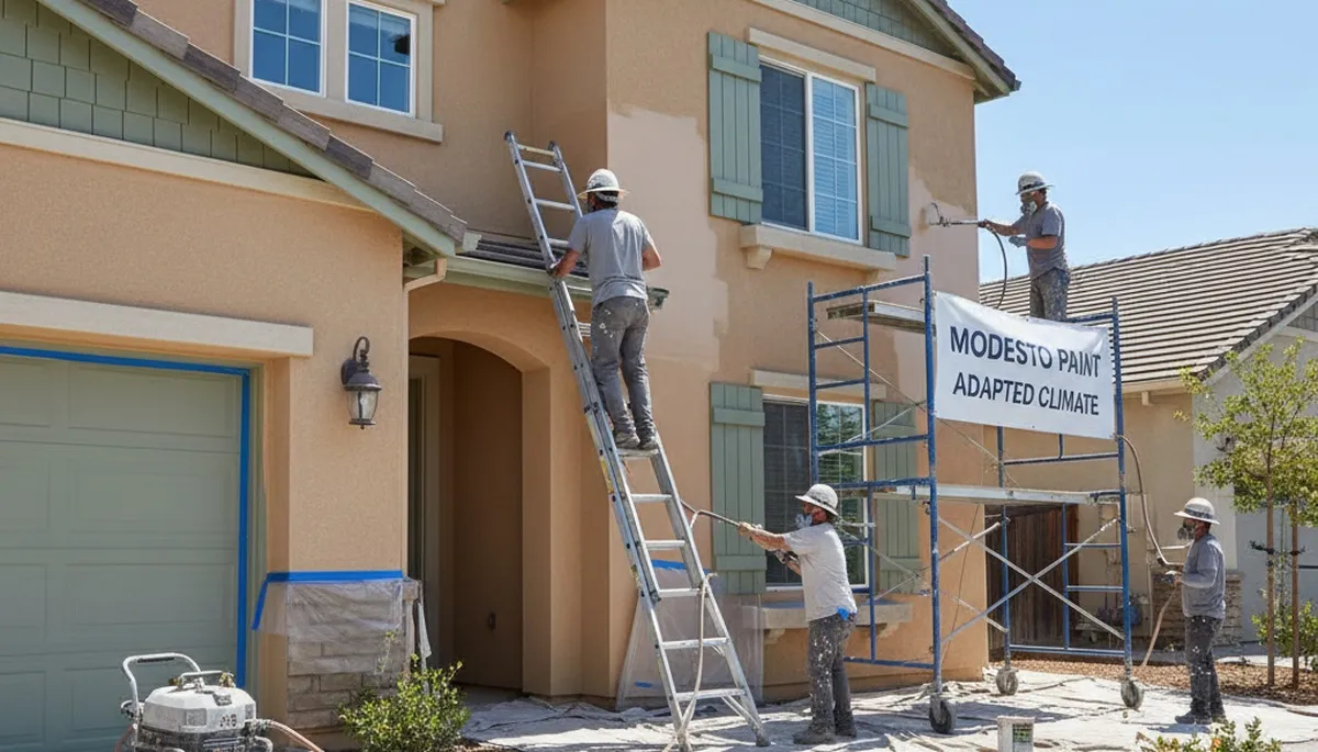 Professional exterior house painting in Modesto, CA protecting homes with durable, weather‑resistant finishes