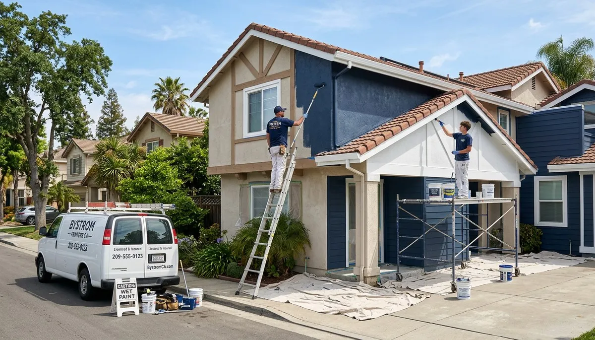 Professional house painters in Modesto CA providing expert residential exterior painting services