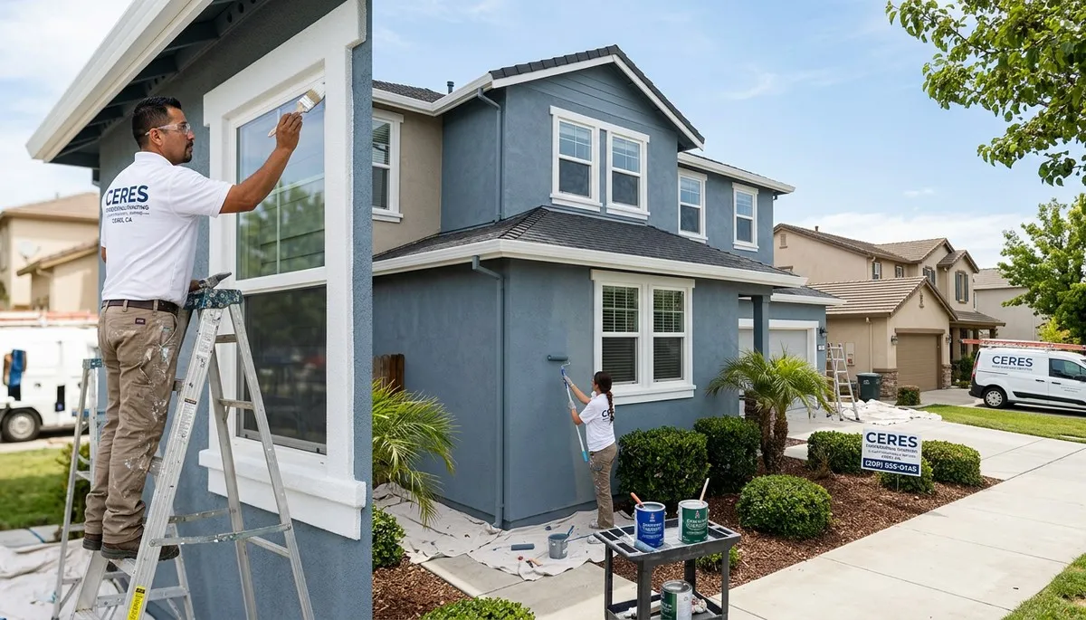 Professional house painters in Modesto CA providing expert residential exterior painting services