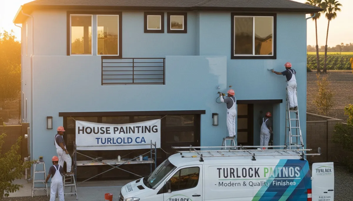 House painting contractor in Modesto, CA providing professional exterior and interior painting services